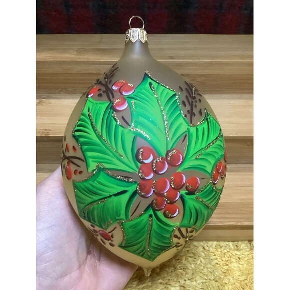 Glass Ornament Bellagio Italian Mouth Blown Hand Painted in Italy New In Box - Picture 7 of 12